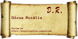 Dózsa Rozália névjegykártya