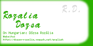 rozalia dozsa business card