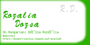 rozalia dozsa business card